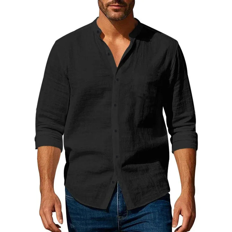 Shirt for Men Henley Neck