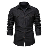 Shirt Men Long Sleeve Quality Cowboy
