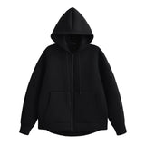 Women's Zipper Hoodie Coat High Street Double