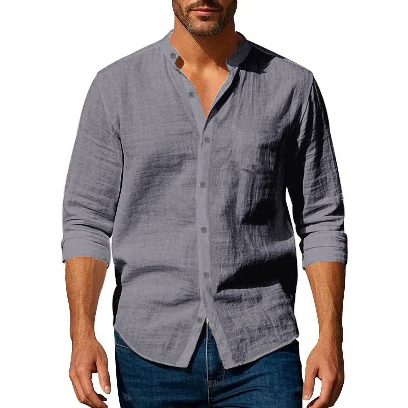Shirt for Men Henley Neck