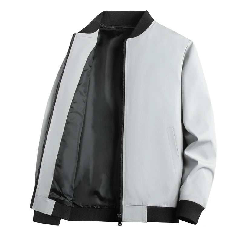 Casual Solid Fashion Slim Outerwear Jacket Men Overcoat