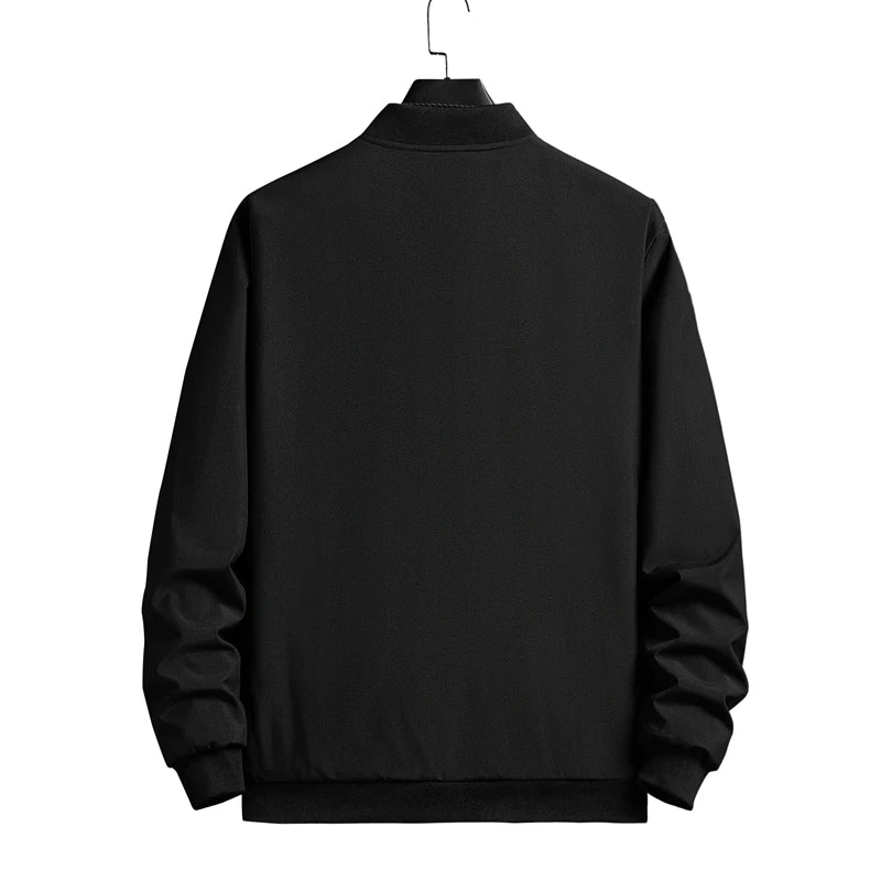Casual Solid Fashion Slim Outerwear Jacket Men Overcoat