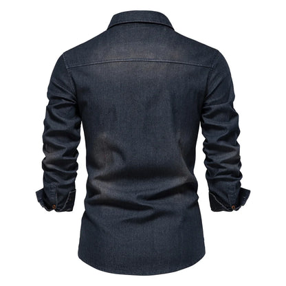 Shirt Men Long Sleeve Quality Cowboy
