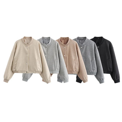 Women Jacket Cropped Bomber Jackets For Women