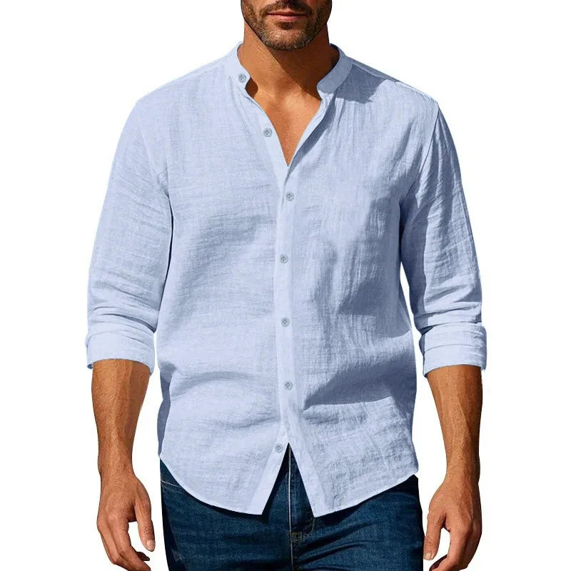 Shirt for Men Henley Neck