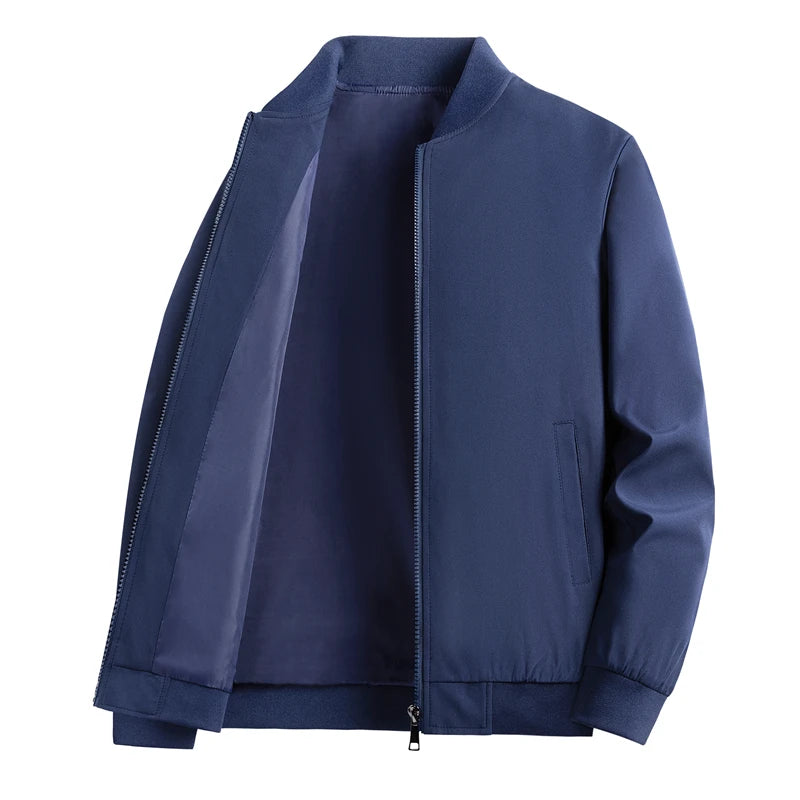 Casual Solid Fashion Slim Outerwear Jacket Men Overcoat