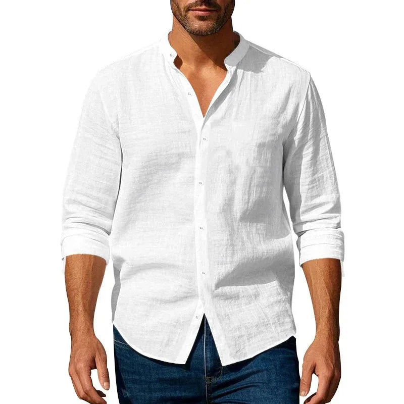 Shirt for Men Henley Neck